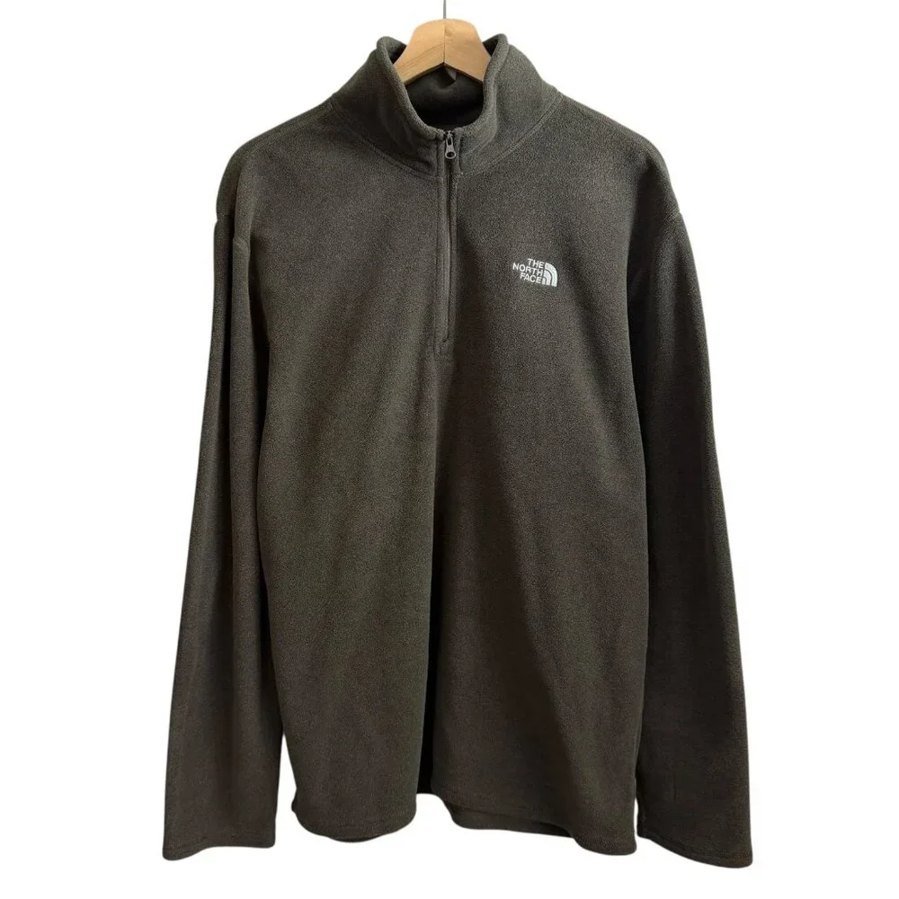 The North‎ Face Mens 1/4 Zip Pullover Micro Fleece Brown Large AJGW Outdoors